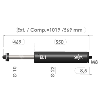 Resorte de gas con bloqueo 03052086 · Recambios Industriales