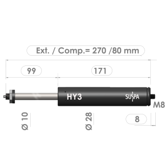 Resorte de gas con bloqueo 02852492 · Recambios Industriales