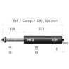 Resorte de gas con bloqueo 02852493 · Recambios Industriales