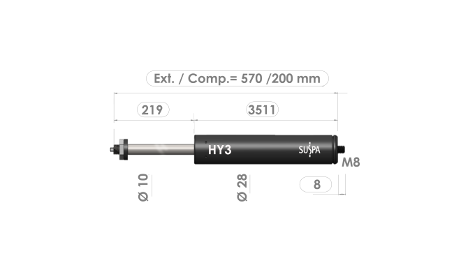 Resorte de gas con bloqueo 02852496 · Recambios Industriales