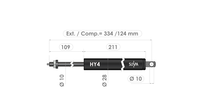 Resorte de gas con bloqueo 03052440 · Recambios Industriales