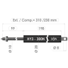 Resorte de gas con bloqueo · Fuerza 300 N