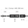 Resorte de gas con bloqueo · Fuerza 170 N