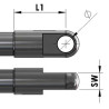 Terminal ojal inox Ø 6mm para M6 L16 h6 mm