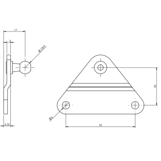 Escuadra chapa plana· Resortes de Gas Inox