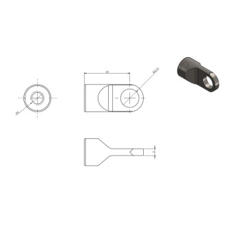 Terminal ojal 8 mm (M6) · Resortes de Gas Inox