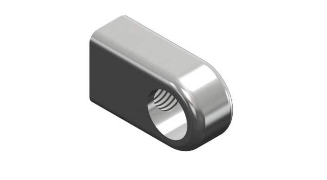 Terminal ojal inox M8 L20mm Ø10mm