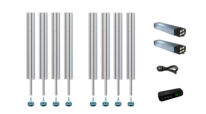 Pack 8 Actuadores SMS Bolt-on 1.200 Kg · Regulación Altura
