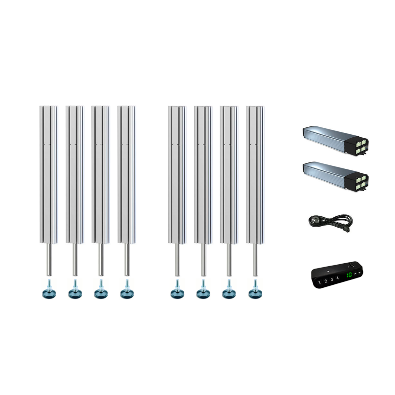 Pack 8 Actuadores SMS Bolt-on 1.200 Kg · Regulación Altura