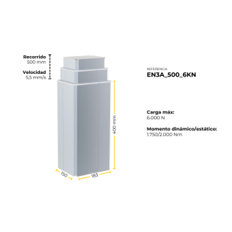 Columna elevadora Jiecang | 6.000 N
